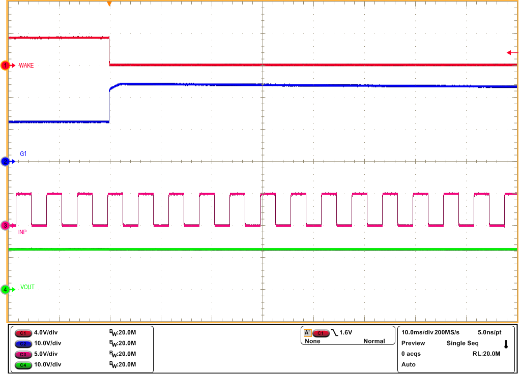 TPS1213-Q1 As LPM = Low, INP Has No Control on G1 Even After WAKEUP