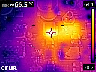 TPS543B25T Thermal Image at
          25°C Ambient