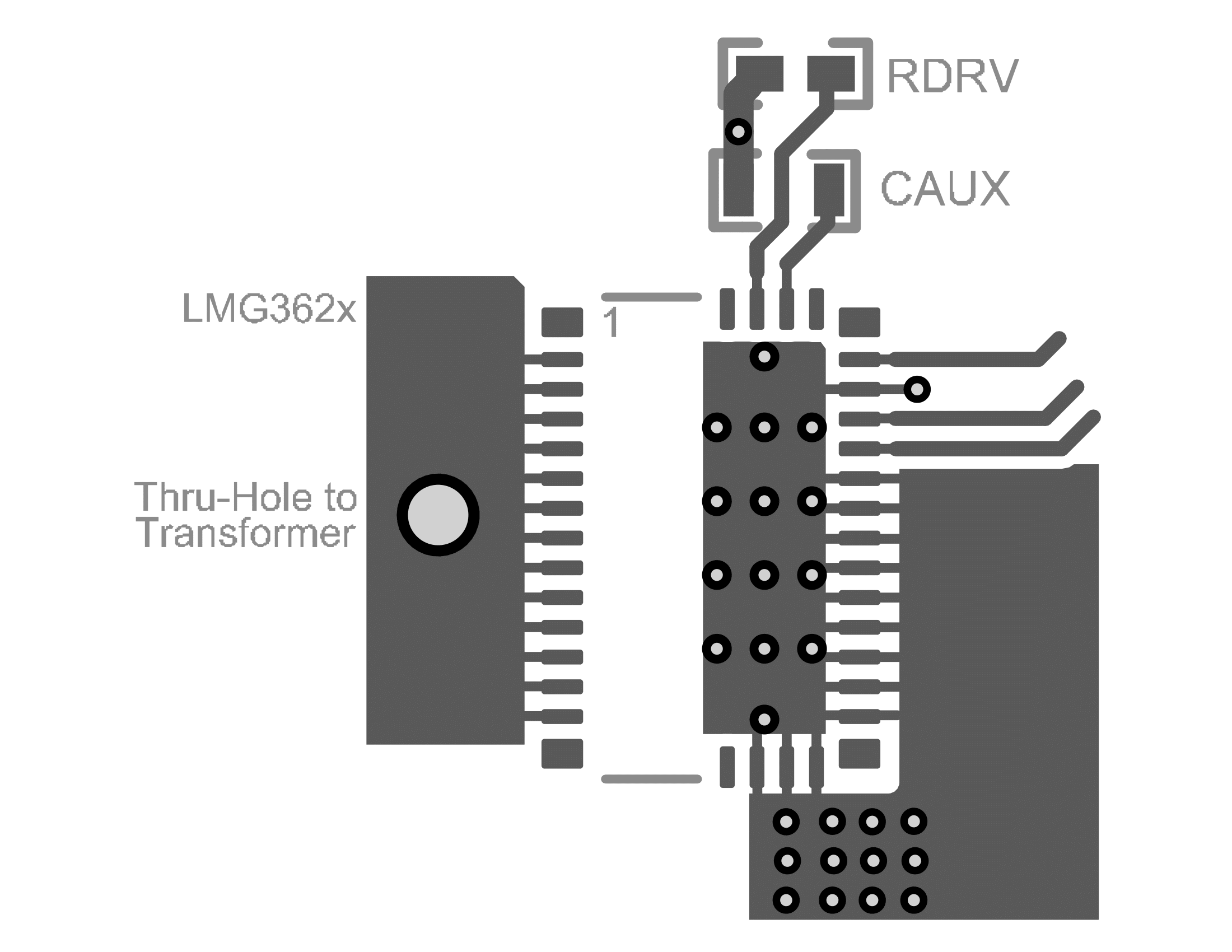 LMG3624 PCB Top Layer (First Layer)