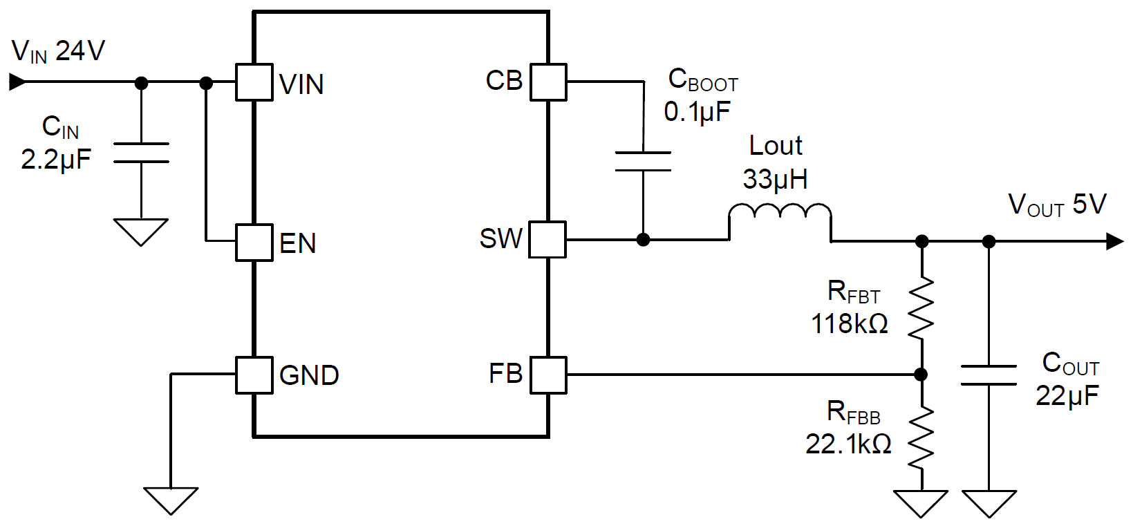 LMR51406 LMR51410 Application Circuit