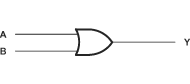 SN74LVC32A-Q1 Logic Diagram, Each Gate
                    (Positive Logic)