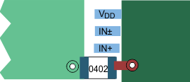 SN65MLVD200A SN65MLVD202A  SN65MLVD204A SN65MLVD205A デカップリング コンデンサの標準レイアウト (b)