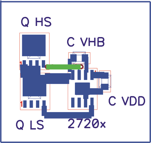 UCC27200-Q1 Example Component Placement