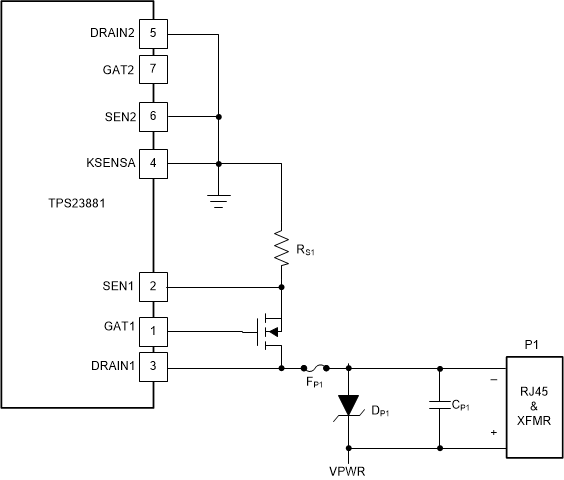 TPS23881B Unused PORT2 Connections