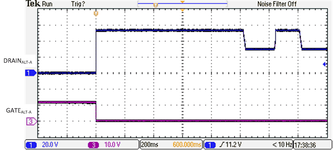 TPS23881B 2-Pair Backoff Due to PCut Fault