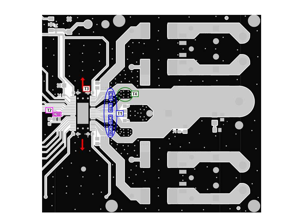 DRV8412 DRV8432 Printed Circuit Board – Top Layer