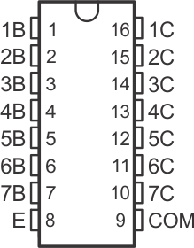 ULQ2003A-Q1 ULQ2004A-Q1 D or PW Package, 16-Pin SOIC or TSSOP (Top
                    View)