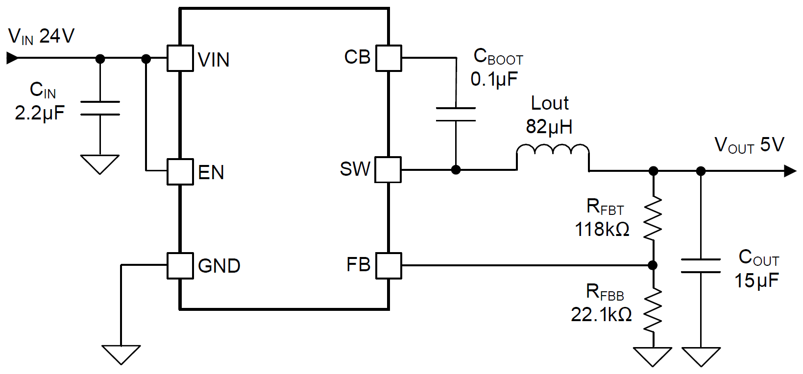 LMR51603-Q1 Application Circuit