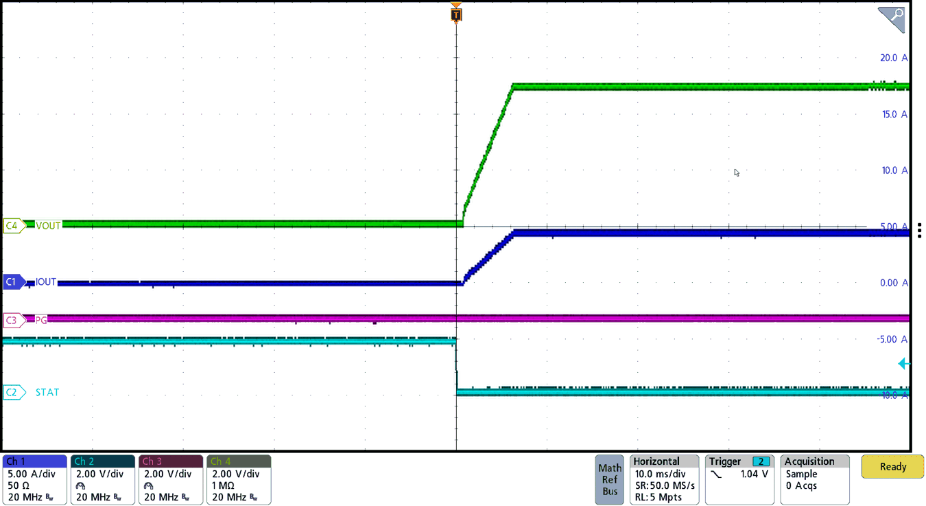 BQ25758A Power
                        Up via I2C with 5-A Load