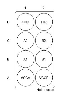 SN74AVC2T45 YZP Package8-Pin DSBGABottom View