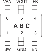 TLV61220A DBV Package6 PinsTop View