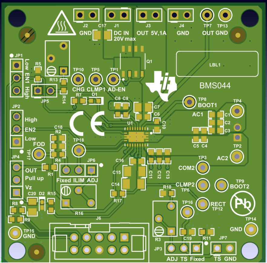 BQ51013C-Q1 BQ51013C-Q1 Layout Schematic