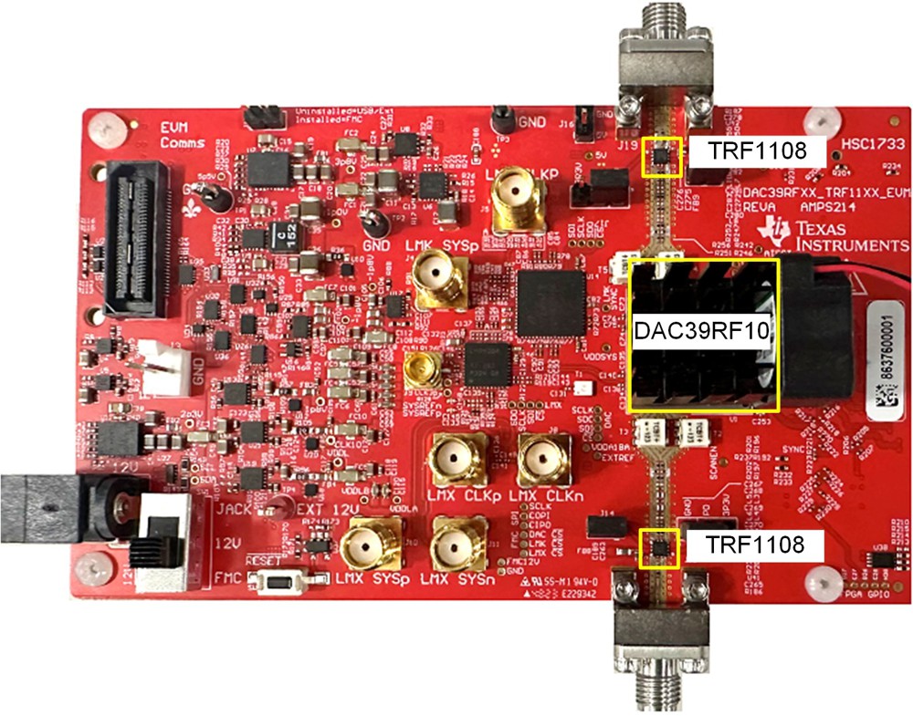  TRF1108-DAC39RF10 評価基板 (TRF1108-DAC39RFEVM)