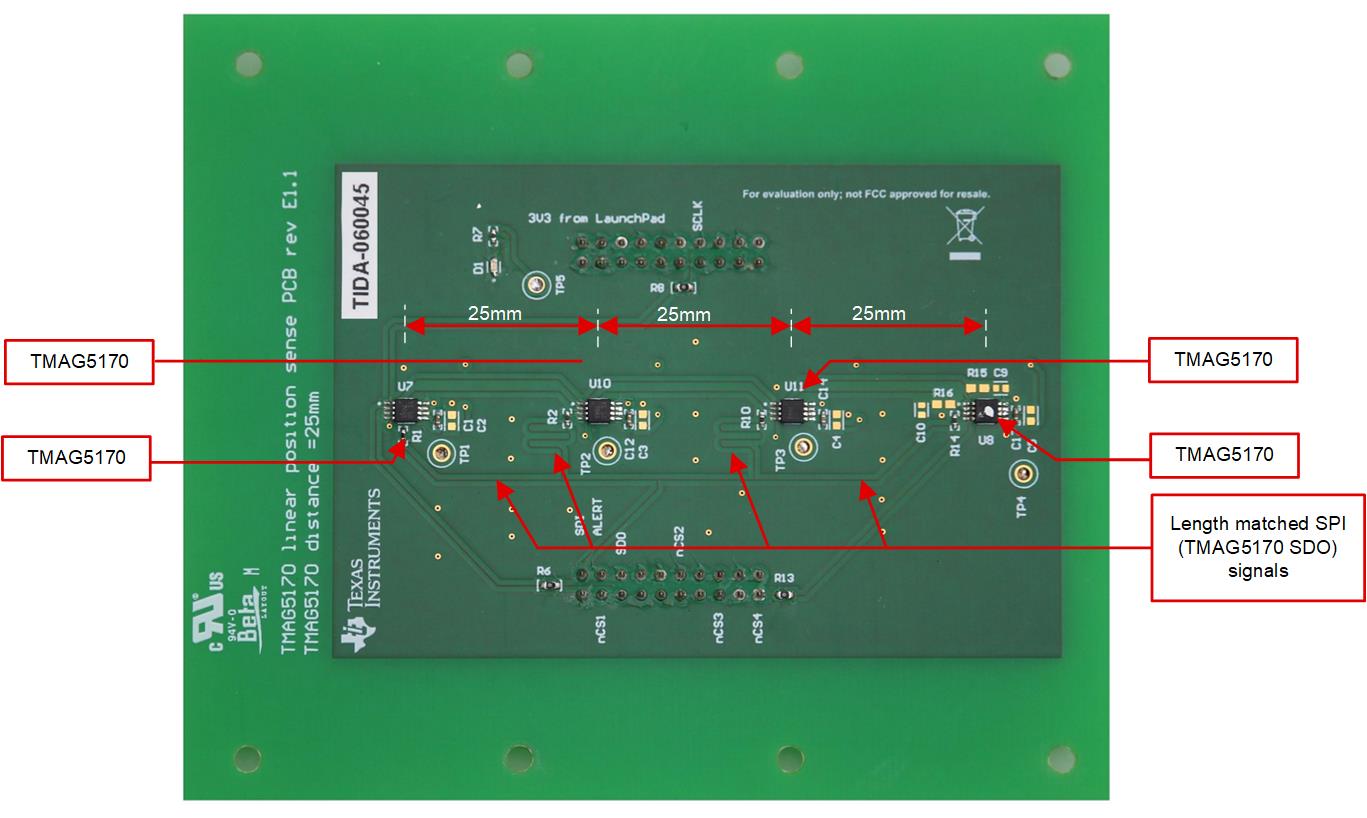 TIDA-060045 PCB の上面図