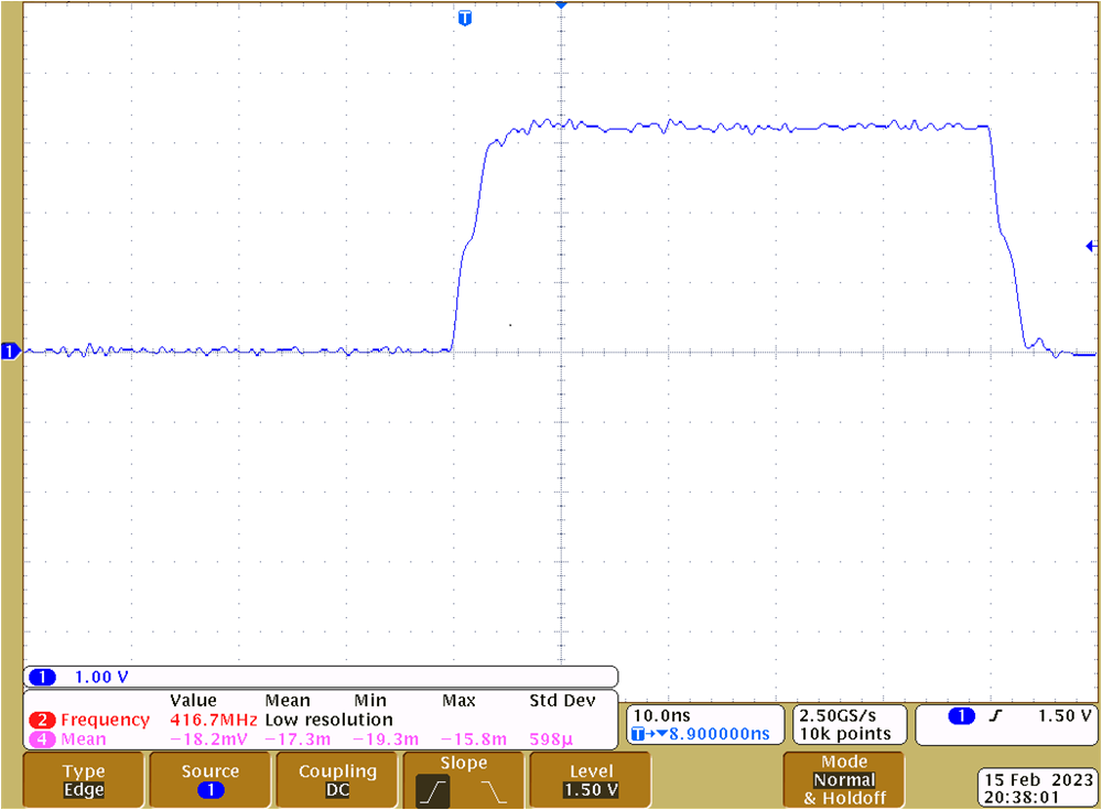 TIDA-060045 U7 での SCLK、U8 での AC 並列終端なし