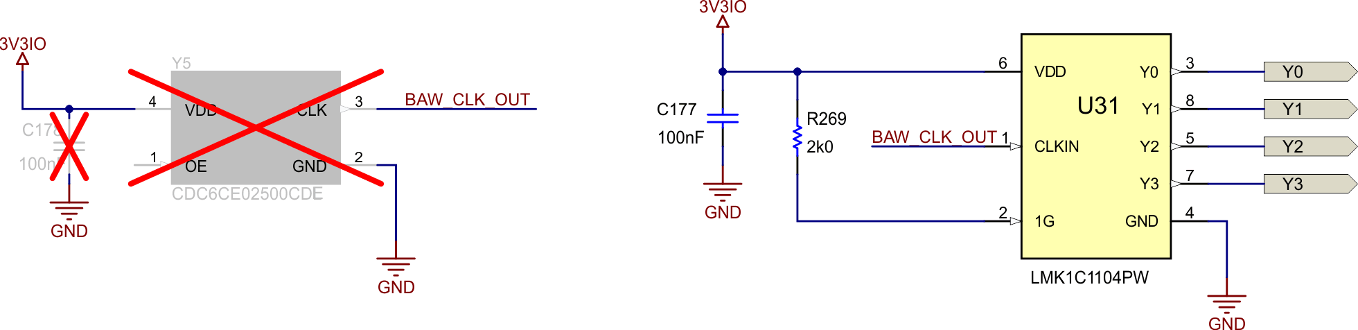 TIDA-020071 イーサネット PHY クロック供給の回路図