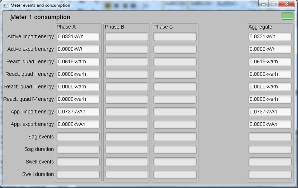 TIDA-010940 [Meter Events and Consumption] ウィンドウ