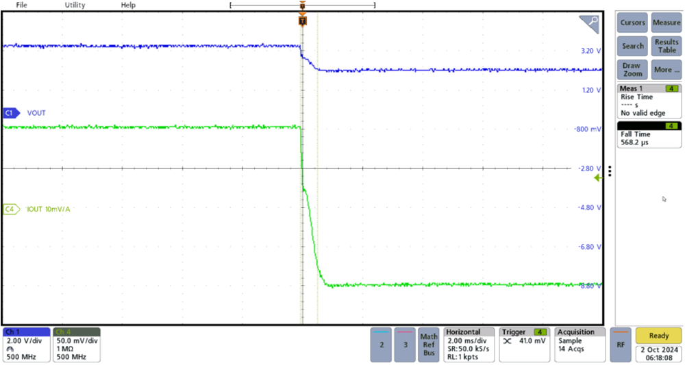 TIDA-010090 充電から放電の過渡応答