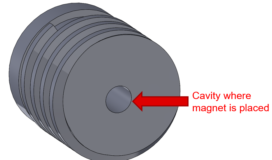 TMAG5328 Bottom View of
                            Screw