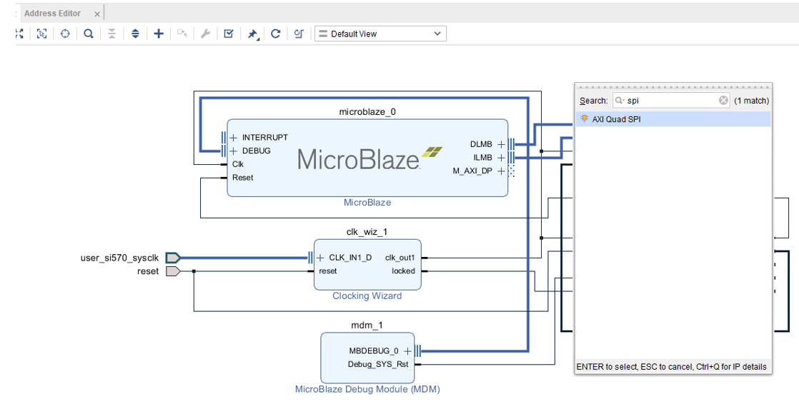 AFE7920 Adding ‘AXI QUAD SPI’
                            IP to Block Design