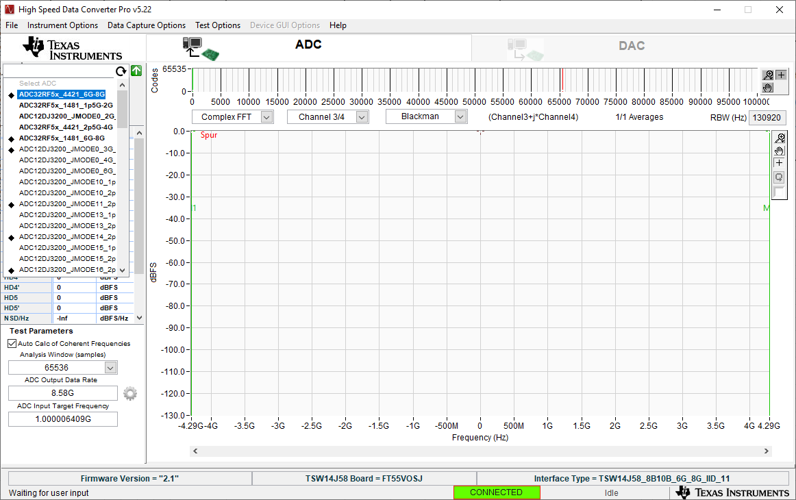 ADC32RF55EVM, TRF1305EVM ADC32RF5x_4421_6G-8G
                            INI file