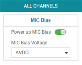 TAA3020 MIC Bias Configuration