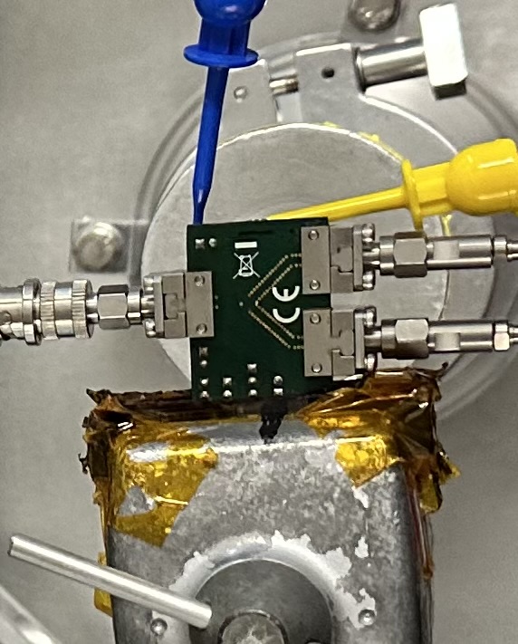  Decapped TRF0208-SEP Evaluation Board Mounted in Front of the Heavy-Ion Beam Exit Port