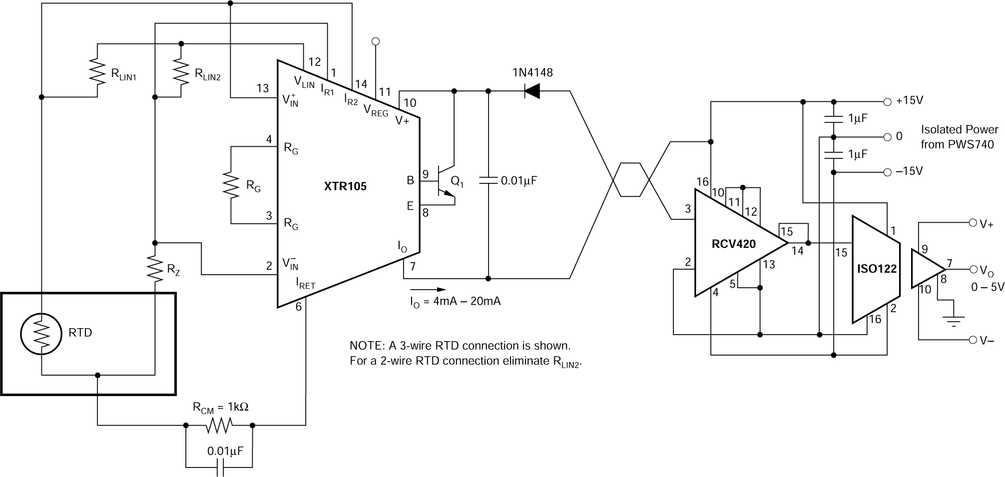 XTR105 Isolated Transmitter-Receiver Loop