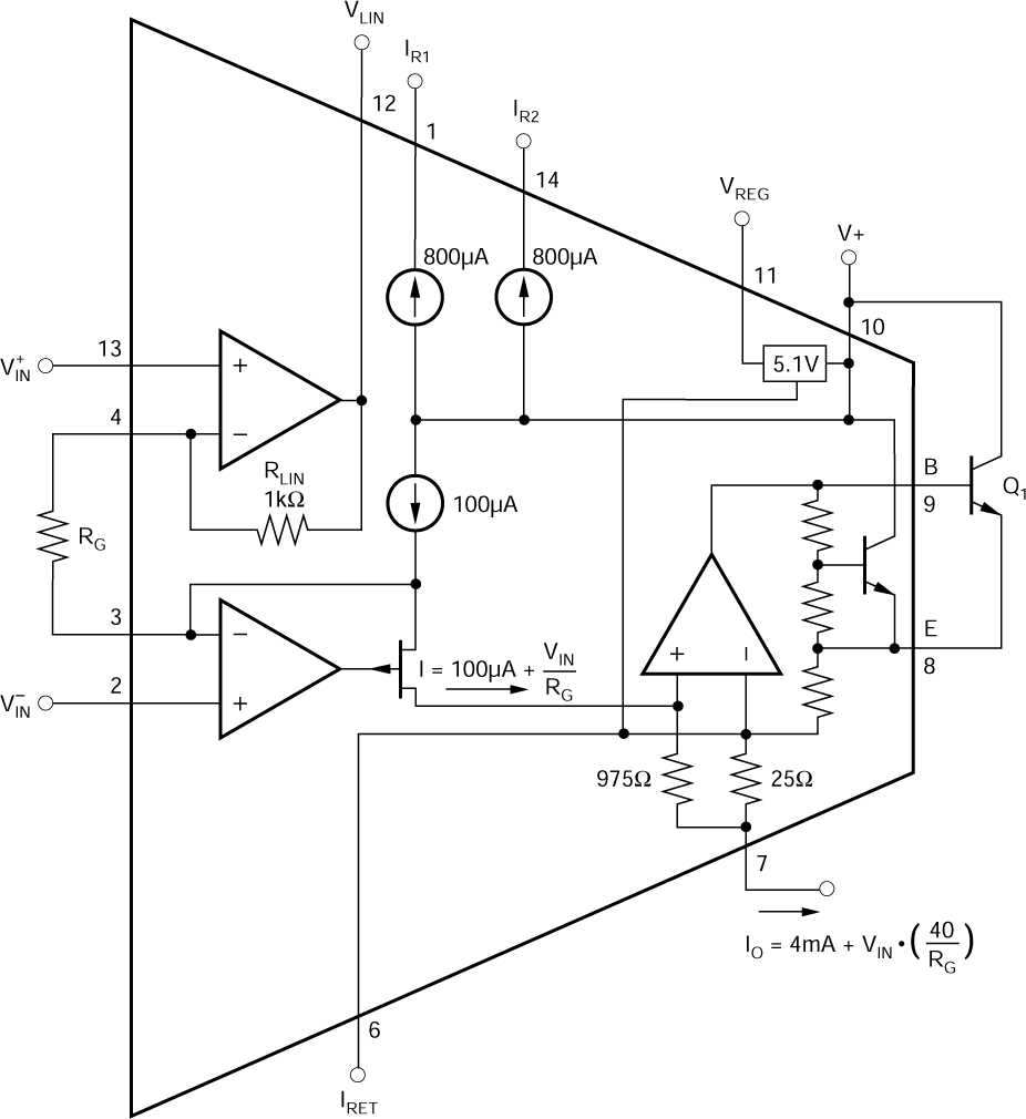 XTR105 Simplified Schematic