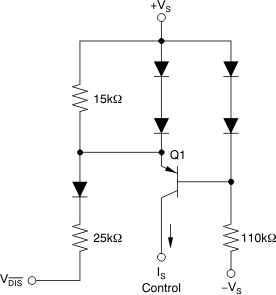 OPA690 Simplified Disable Control Circuit