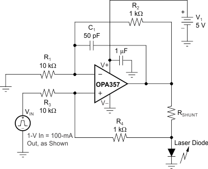 OPA357 OPA2357 OPA357_SBOS235_laser_diode_driver.gif