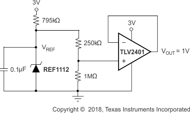 REF1112 MicroPOWER 3μA, 1V
                    Voltage Reference