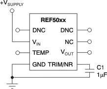 REF5010 REF5020 REF5025 REF5030 REF5040 REF5045 REF5050 Noise
                    Reduction Using the TRIM/NR Pin