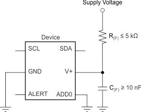 TMP112 TMP112D Noise Reduction Techniques (for SOT563-6 package as an example)