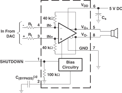 TPA6211T-Q1 Application Circuit