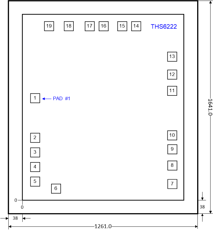 THS6222  Die Dimensions