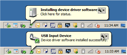 OPTEVM Typical Response After Connecting OPTEVM to the Computer