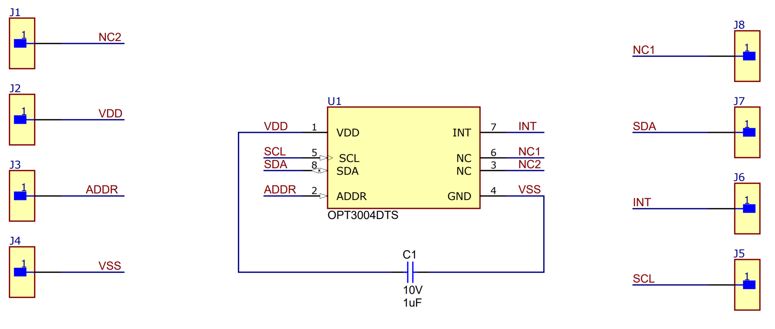 OPTEVM OPT3004 Coupon Board Schematic