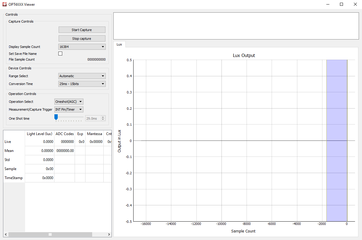 OPTEVM OPTEVM Main Operation Screen