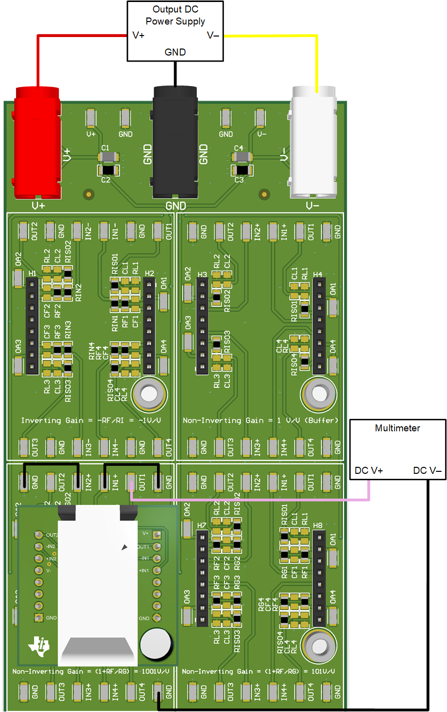 AMP-PDK-EVM Vos Measurement Example Setup for a
          Dual Channel Device