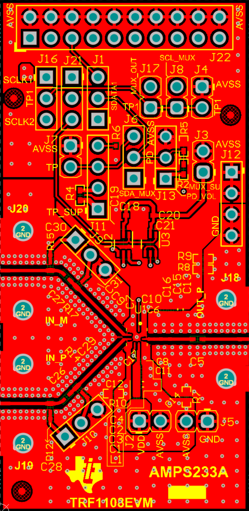 TRF1108EVM Top
                        Layer