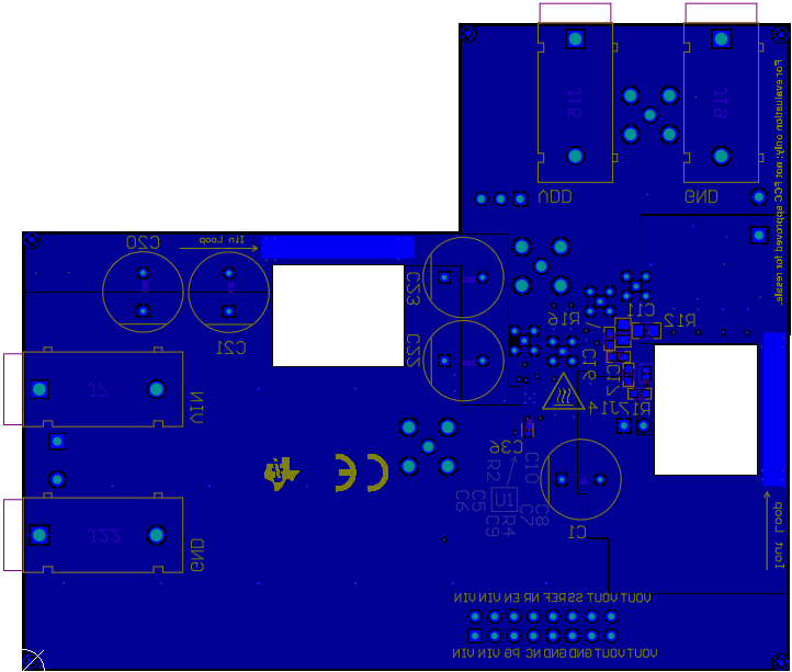 TPS7N53EVM-138 Bottom Assembly Layer and Silkscreen