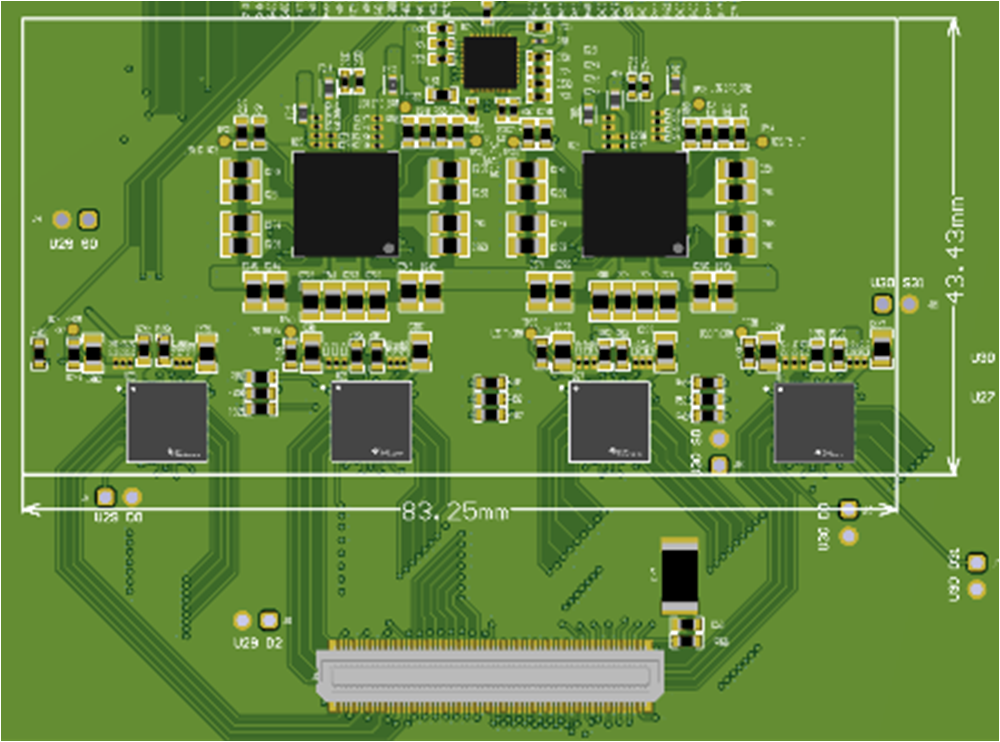  3D View of 128-CH Ultrasound
                    Transmitter Front End Design 