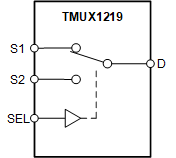 TMUX1219-Q1 TMUX1219-Q1 Functional Block Diagram