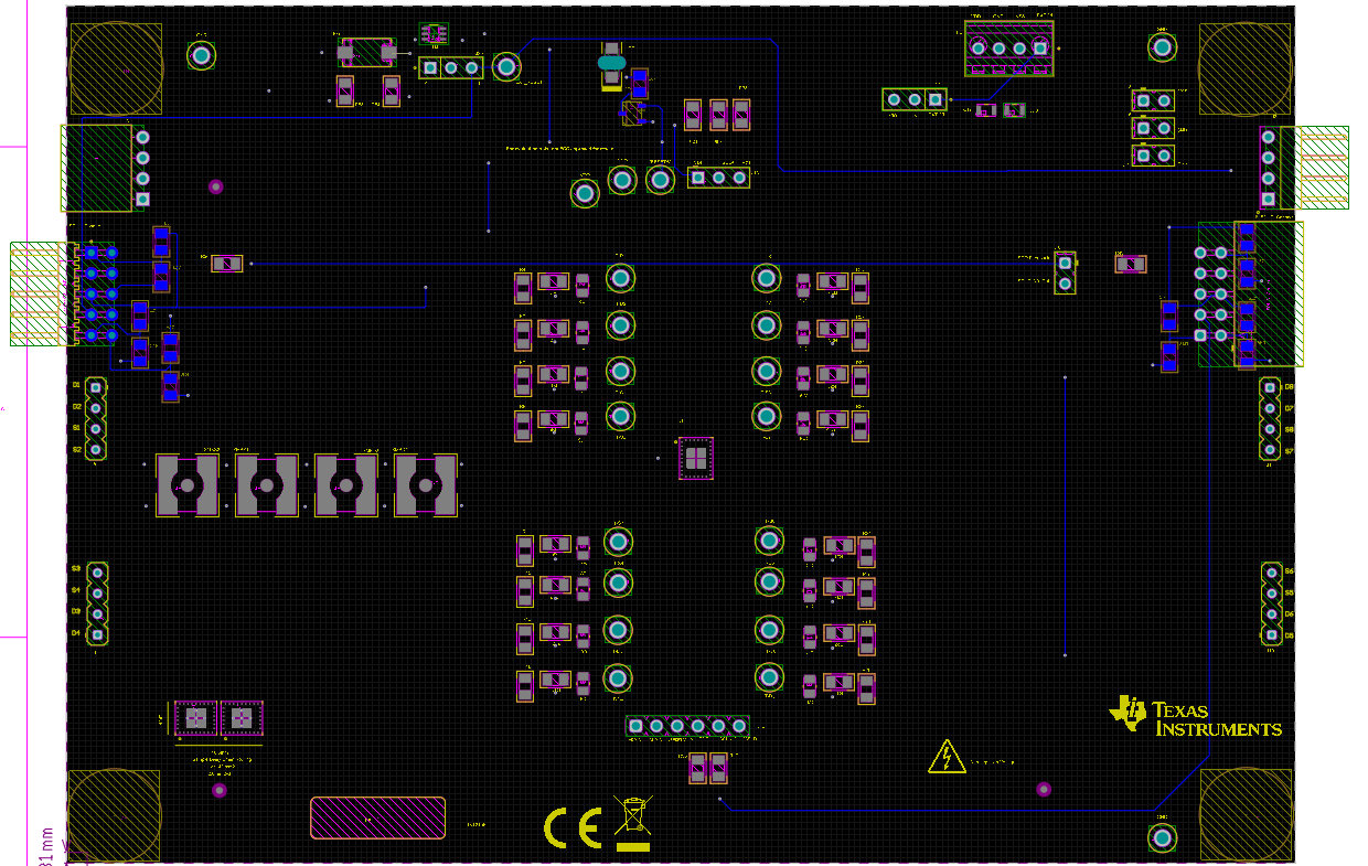 TMUXS7614DEVM TMUXS7614DEVM Bottom Layer
          Layout