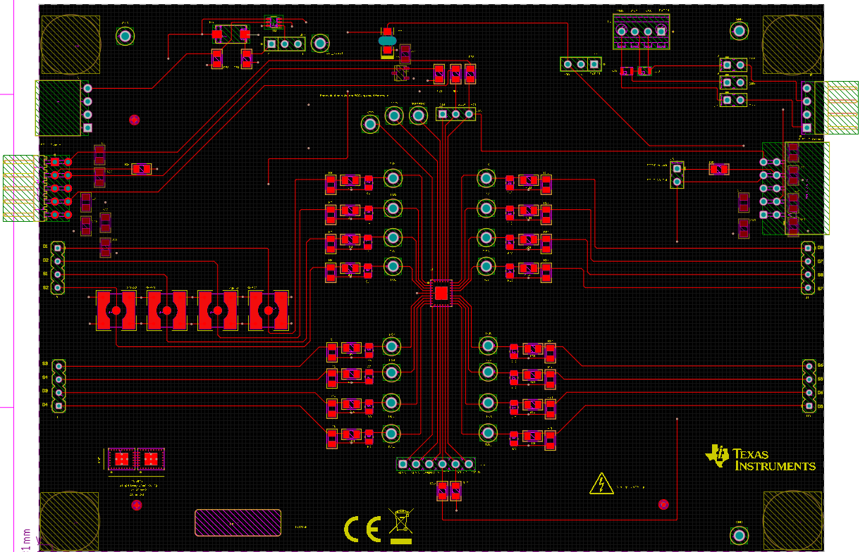 TMUXS7614DEVM TMUXS7614DEVM Top Layer Layout