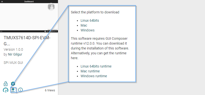 TMUXS7614DEVM Download Icon for
                    TMUX7614D-SPI-EVM GUI