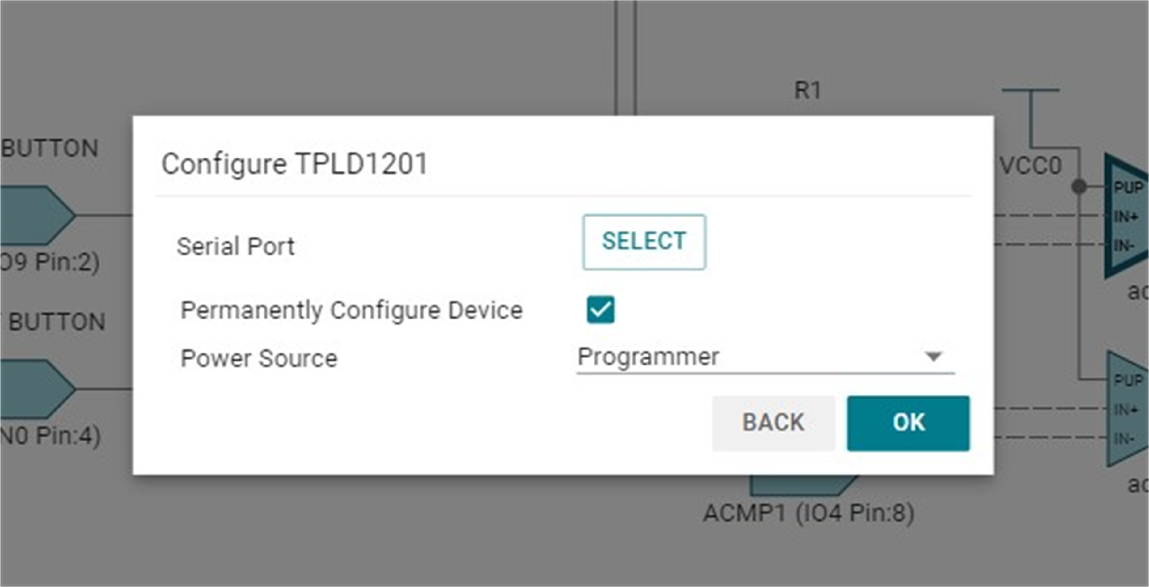 TPLD1201 Permanent Programming
                            in ICS