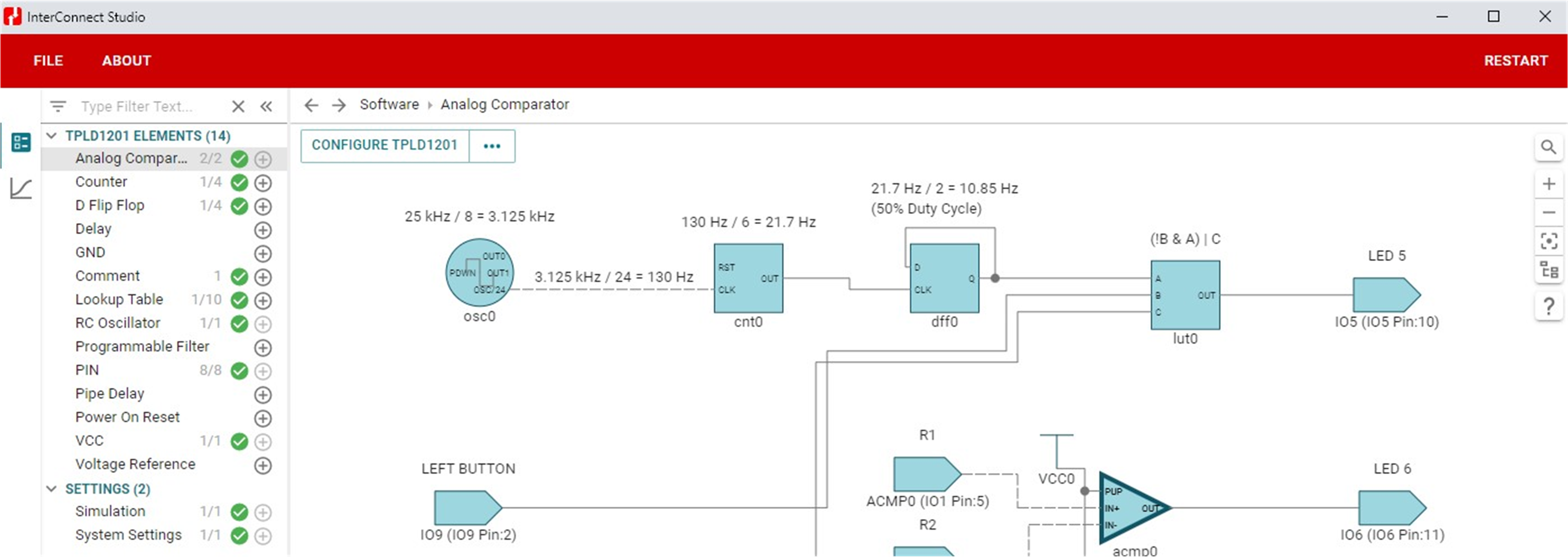 TPLD1201 Temporarily
                            Configuring in ICS