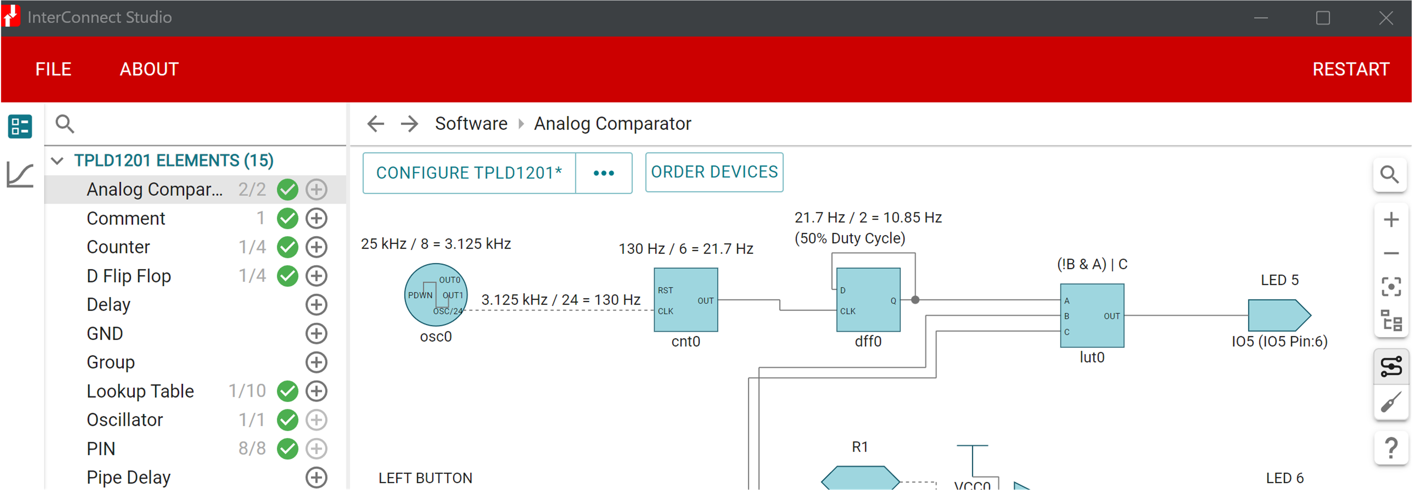 TPLD1201-DGS-EVM Temporarily Configuring in ICS